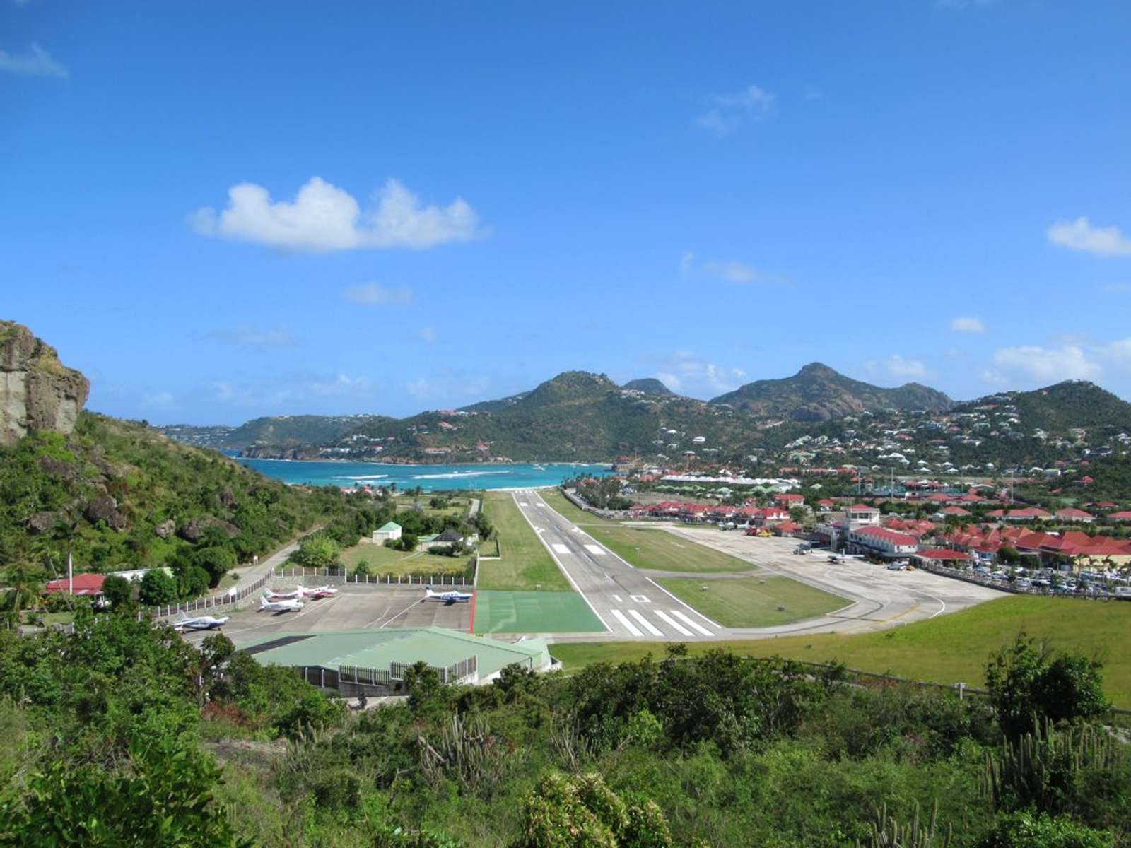 Gustaf III Airport, also known as Saint Barthélemy Airport.