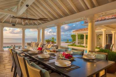 Covered Outdoor Living and Dining Areas